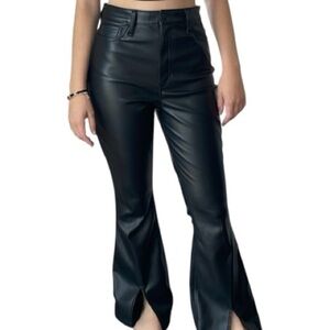Hollister Ultra High Rise, Faux Leather, Flare, Split Hem, Sz 24, Matrix, Punk​